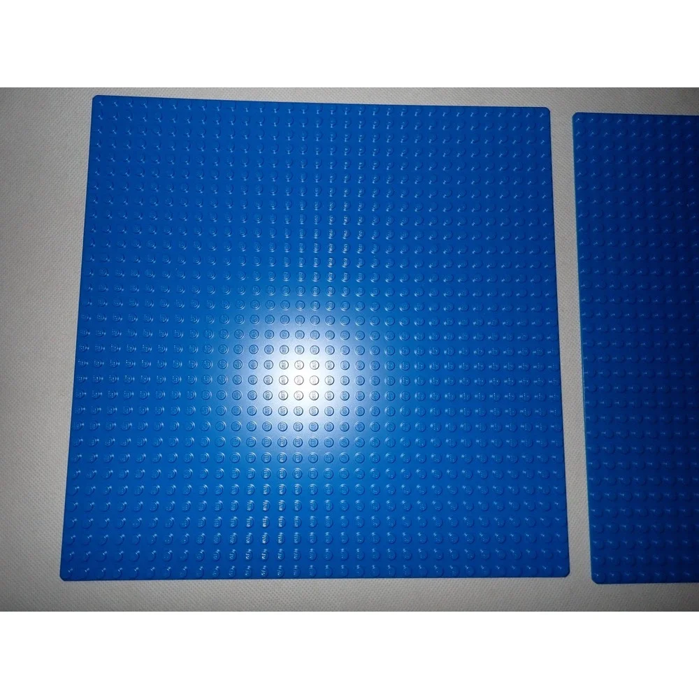 LEGO Kids Blue Baseplate 32x32 Studs Building Plate Set of 2 10x10 inch